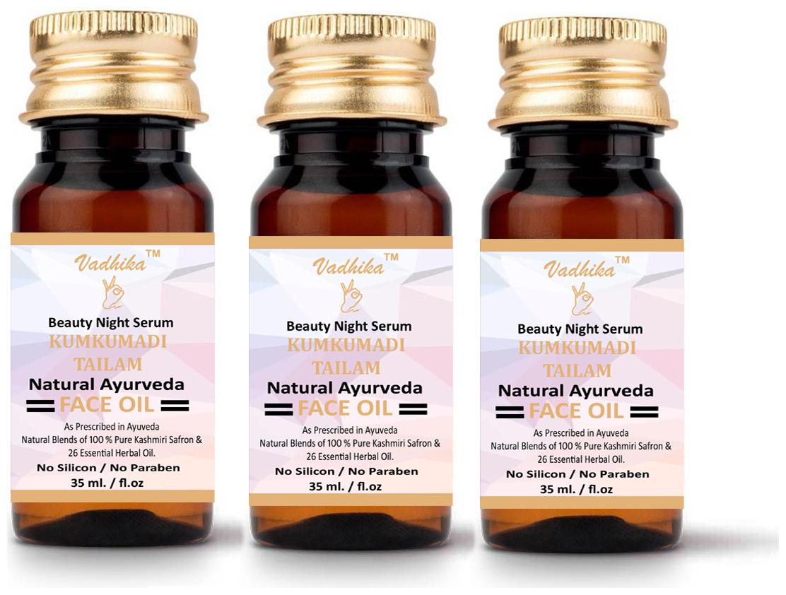 

Vadhika 100 Pure Kumkumadi Tailam Facial Night Serum 35 ml (Pack Of 3)