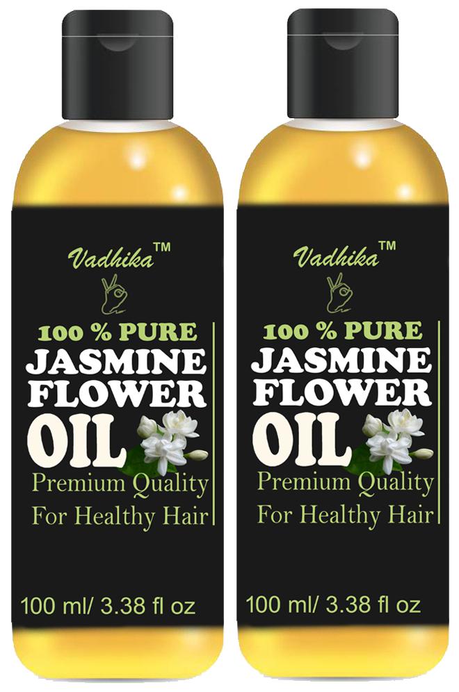 

Vadhika 100 Pure Natural Cold Pressed Jasmine Flower oil for Hair Skin 100 ml (Pack of 2)