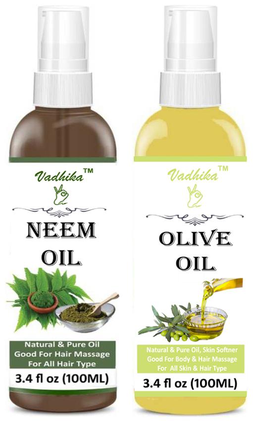 

VADHIKA Neem Oil 100 ml Natural Pure Olive Oil -(100ml)-Pack of 2