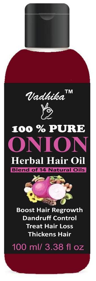 

Vadhika Organic Onion Hair Oil with 14 Essential Oils (100 ml)Pack of 1