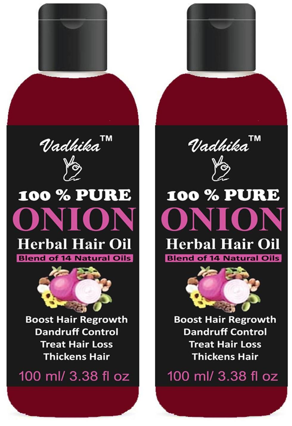 

Vadhika Organic Onion Hair Oil with 14 Essential Oils (100 ml)Pack of 2
