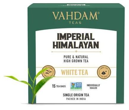 

VAHDAM Imperial Himalayan Long Leaf White Tea - Pyramid Bags 30 g