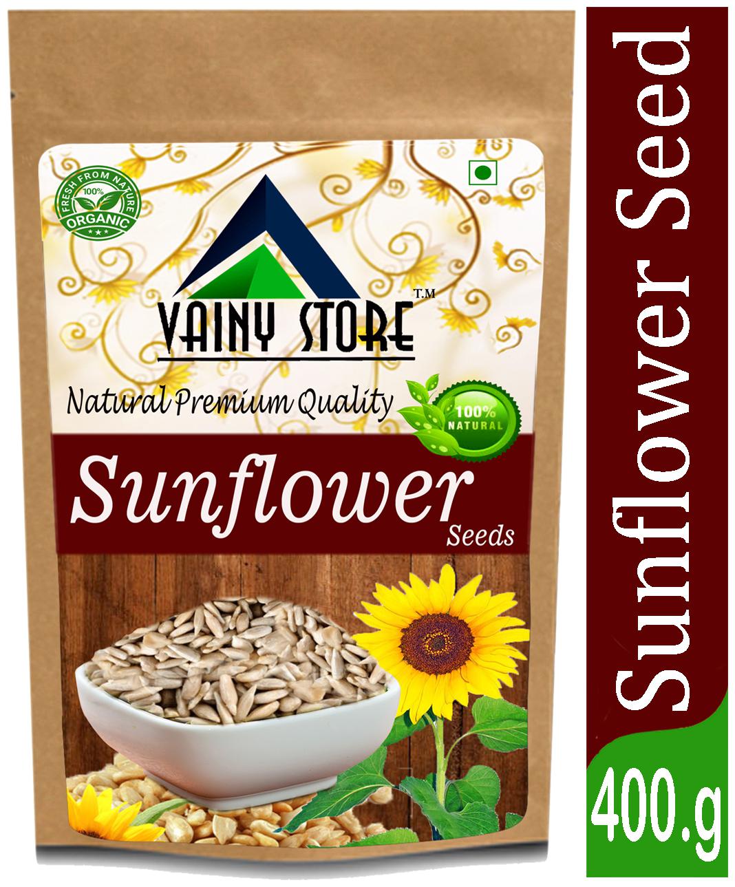 

Vainy store Organics Sunflower Seeds Protein and Fibre Rich Superfood 400g (Pack Of 1)