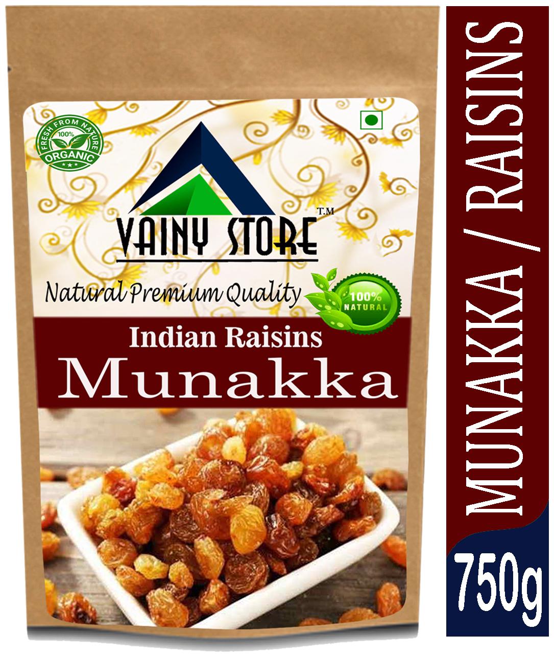 

Vainy store Natural Premium Dry Fruit Munakka with Seeds king size Raisins 750g (Pack Of 1)