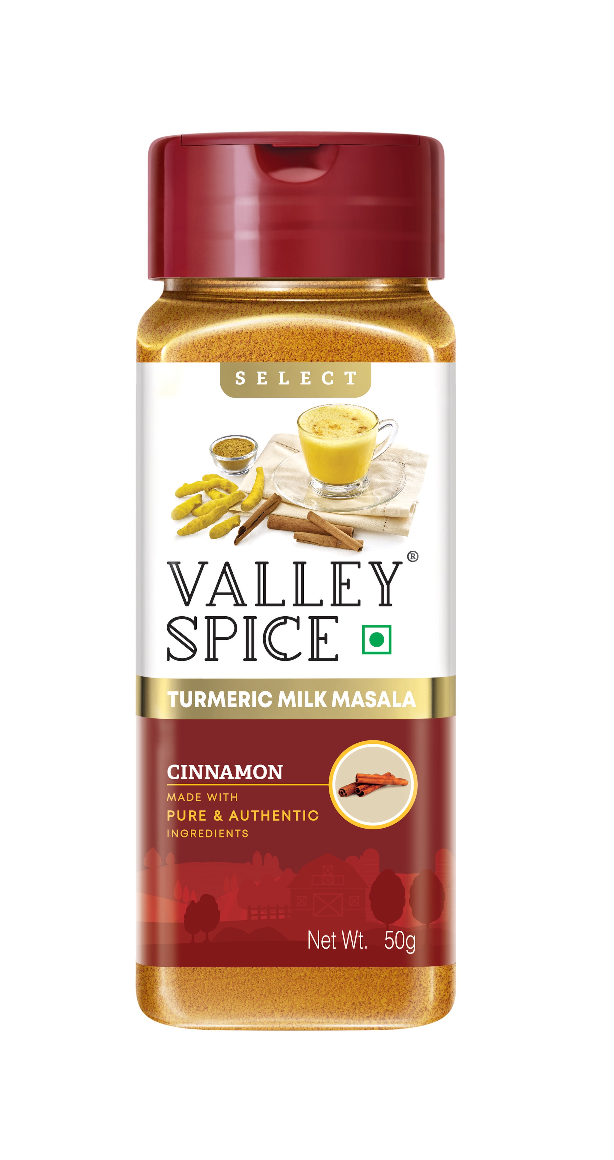 

Valley Spice Turmeric Milk Masala - Cinnamon 50g (Pack of 2)