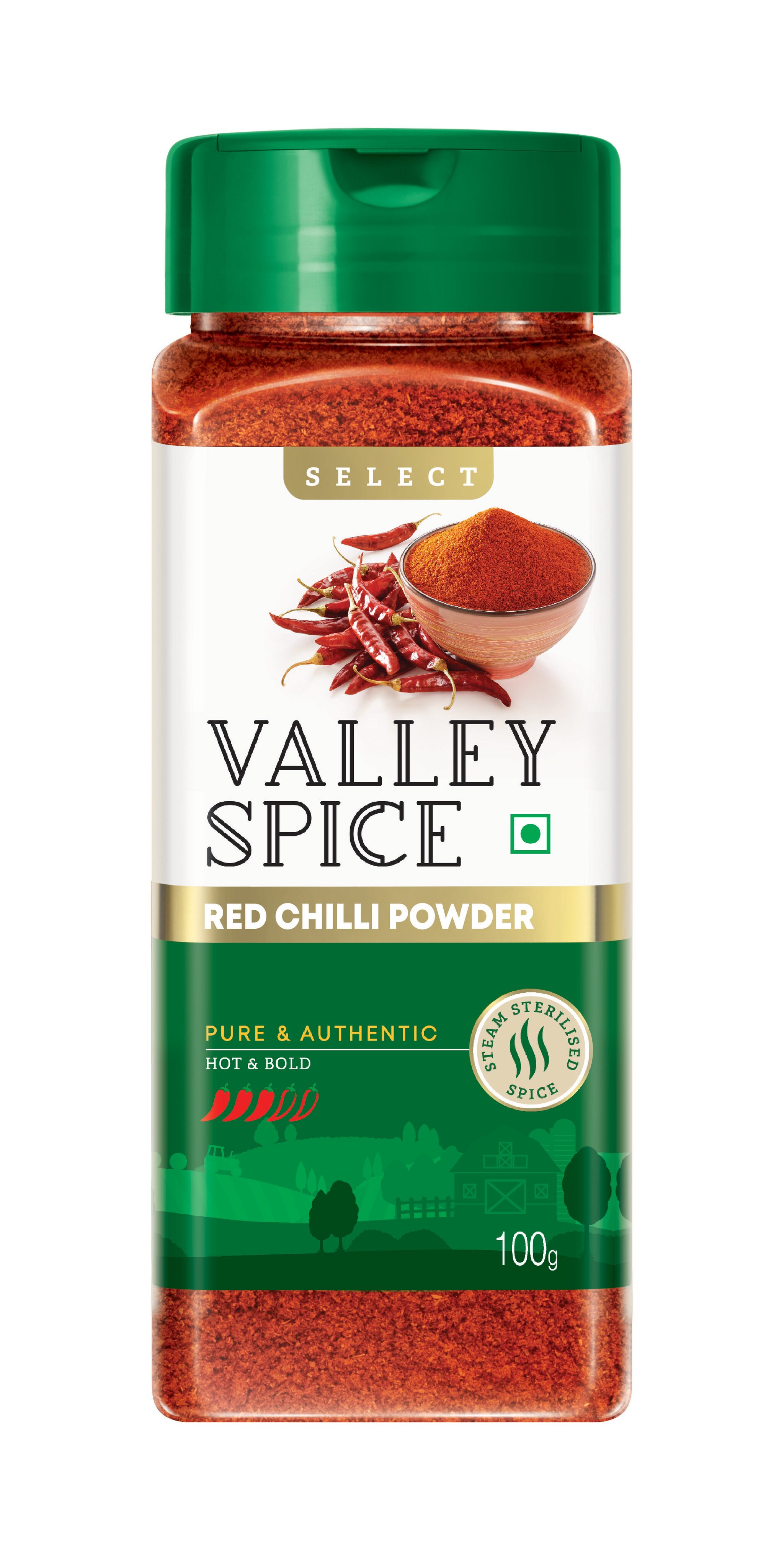 

Valley Spice Red Chilli Powder-Hot Bold -100g (Pack of 3)
