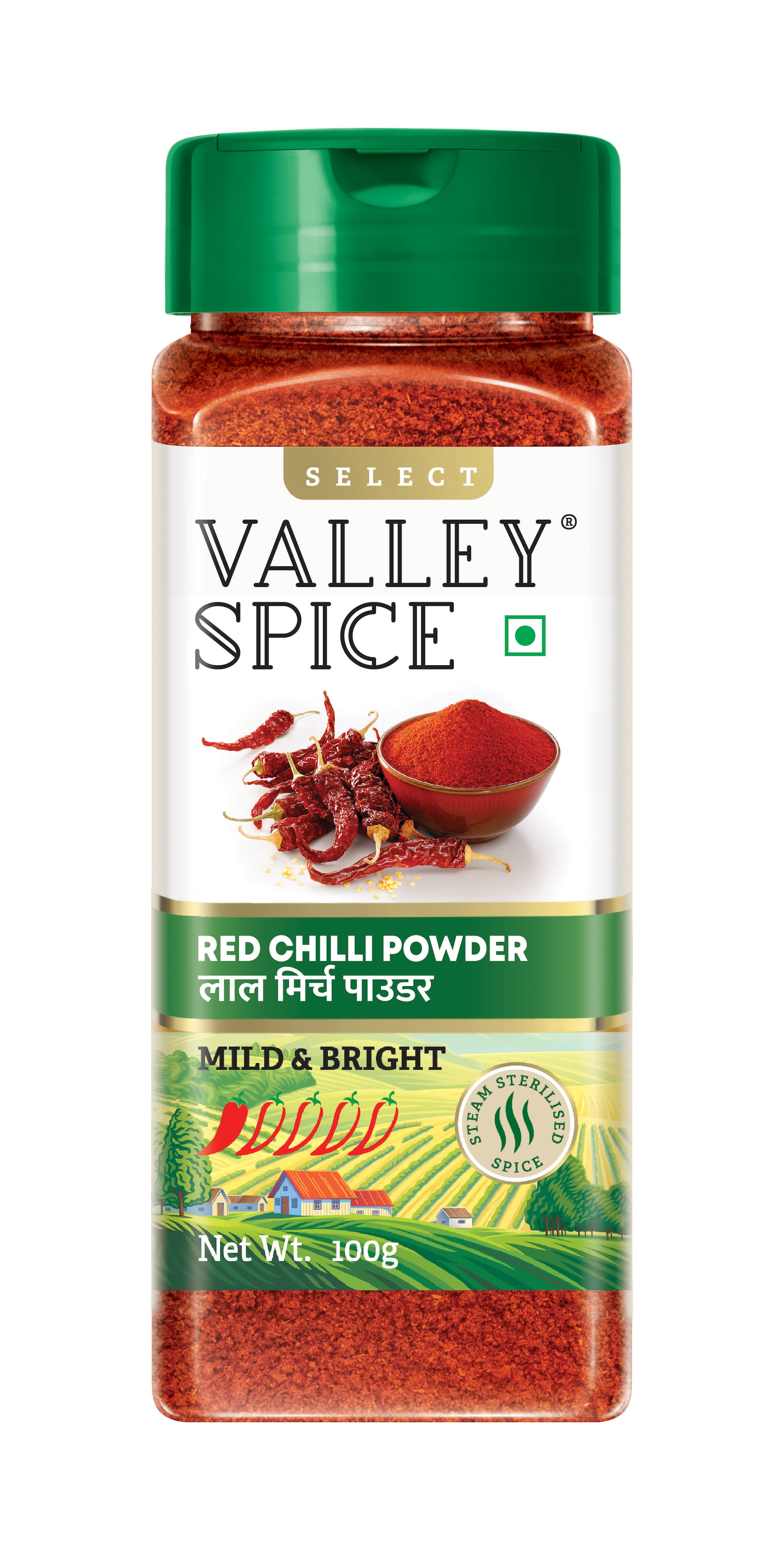 

Valley Spice Red Chilli Powder-Mild Bright -100g (Pack of 3)