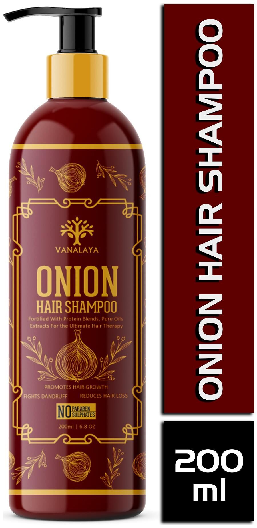 

Vanalaya Onion Hair Shampoo for hair fall control and dandruff control 200ml
