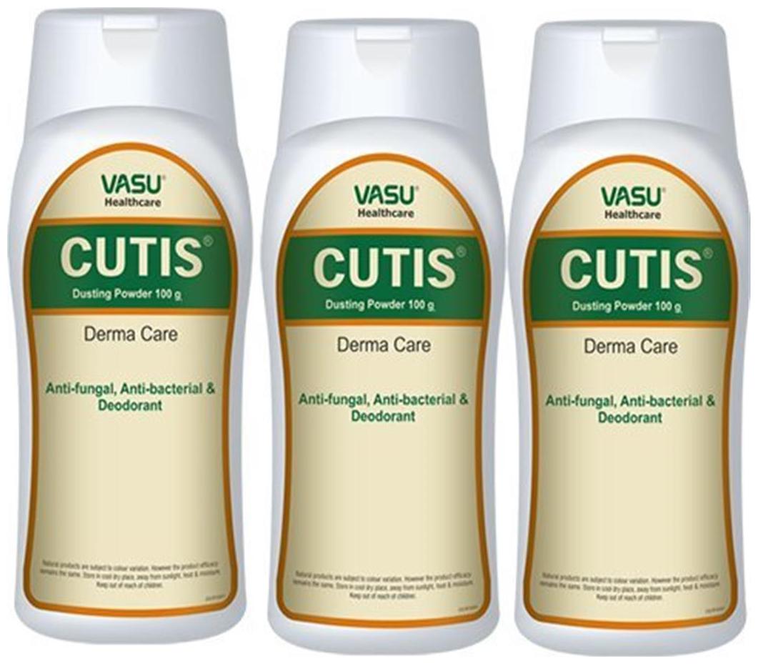 

Vasu Healthcare Cutis Dusting Powder 100g (Pack of 3)