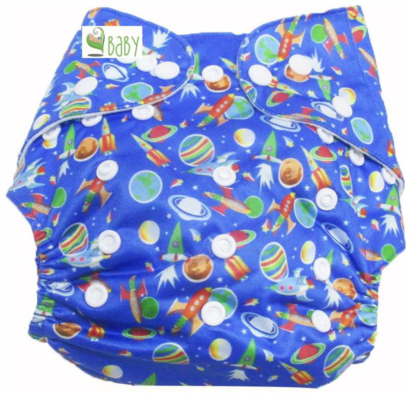 

VBaby Planet Printed Cloth Diaper REUSABLE Nappy Organic Fabric Anti Bacterial Washable Reusable Cloth Diaper With 1 Cotton Insert Lining 0-2 Years