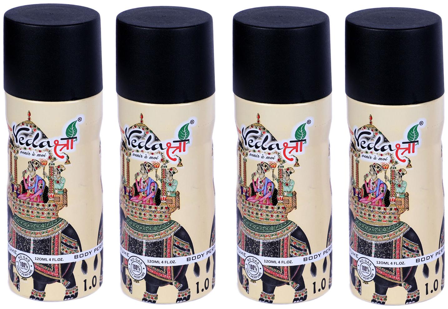 

Vedashree 1 0 Deodorant Spray For Men Women 120ml (Pack of 4)