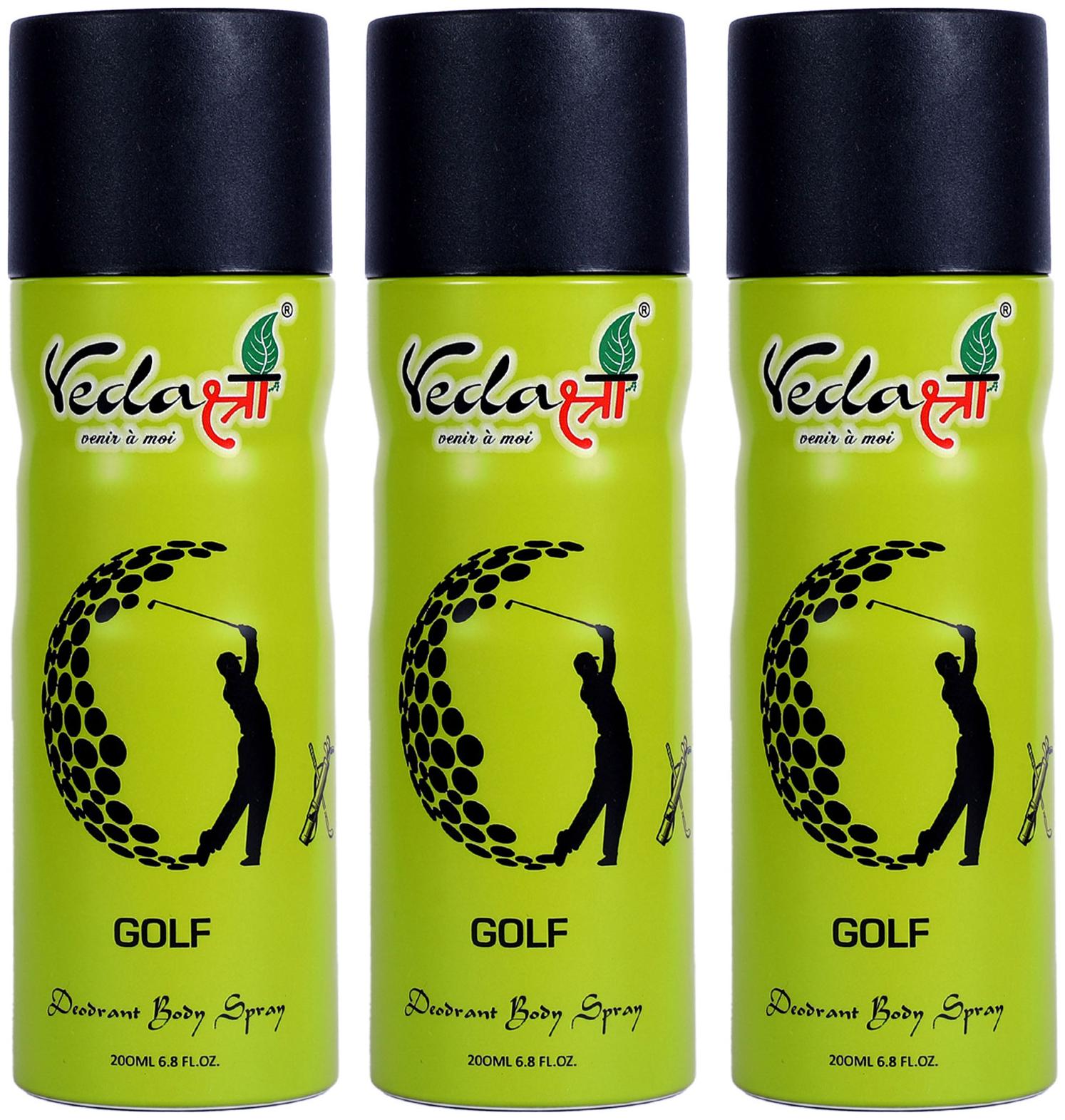 

Vedashree Golf Deodorant Spray For Men Women 200ml (Pack of 3)