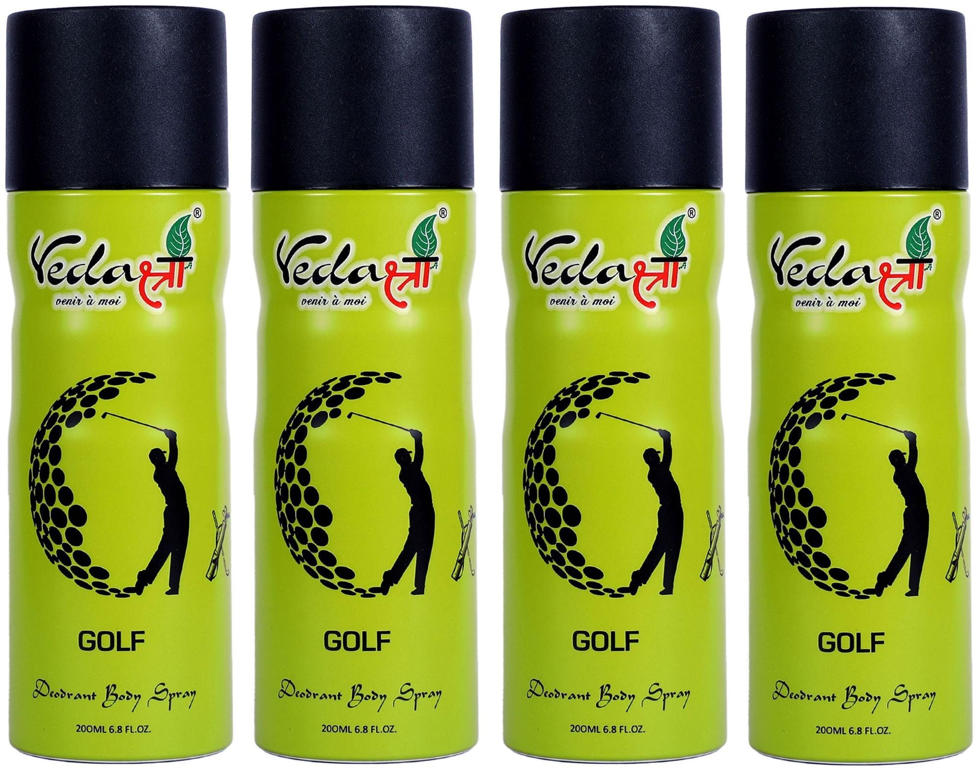 

Vedashree Golf Deodorant Spray For Men Women 200ml (Pack of 4)