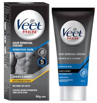 Buy Veet Hair Removal Cream For Men Sensitive Skin 50 G Online
