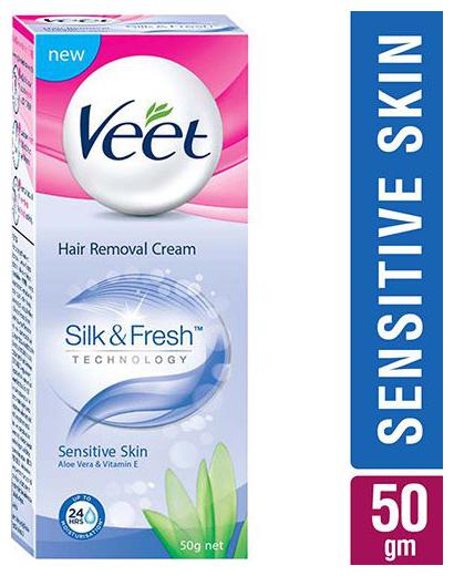 

Veet Hair Removal Cream - Naturals Silk Fresh Sensitive Skin 50 g