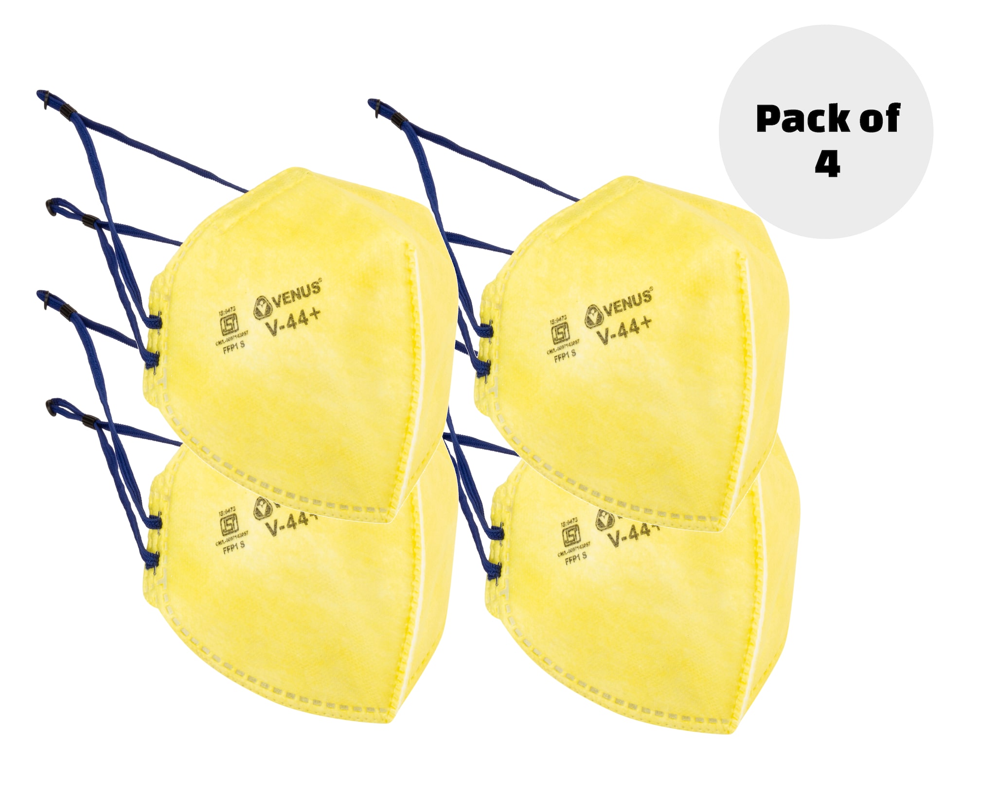 

Venus v-44 Anti Dust Face Mask - Pack of 4