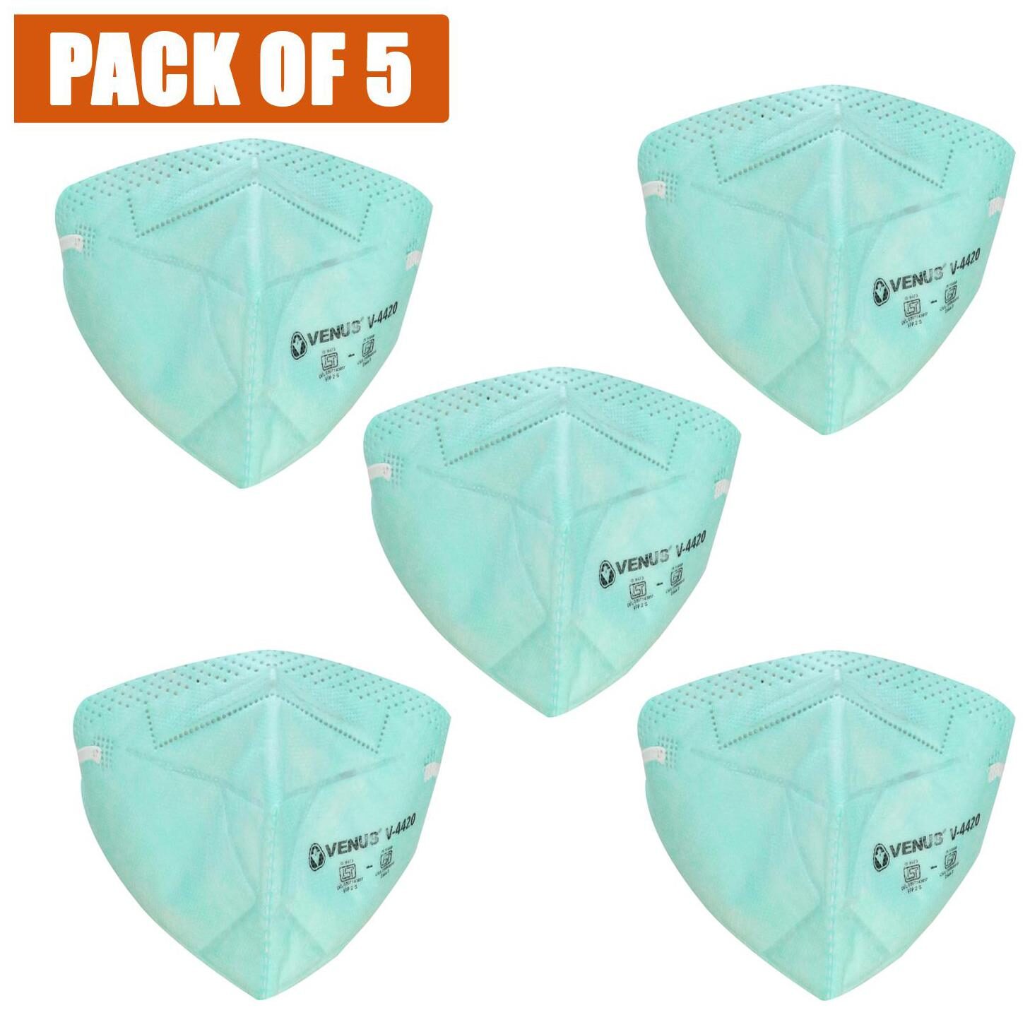 

Venus V4420 Anti-Dust Face Mask ISI Marked ( Pack Of 5)