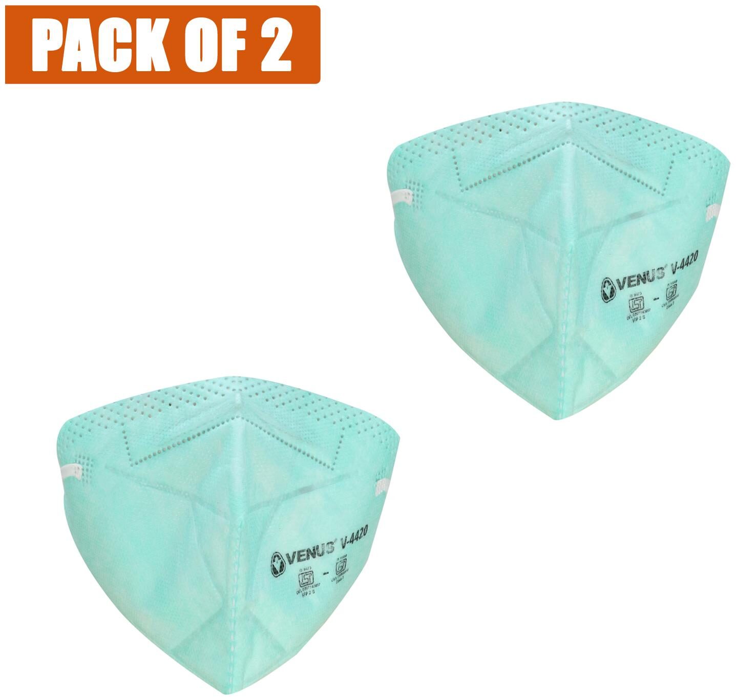 

Venus V4420 Anti-Dust Face Mask ISI Marked ( Pack Of 2)