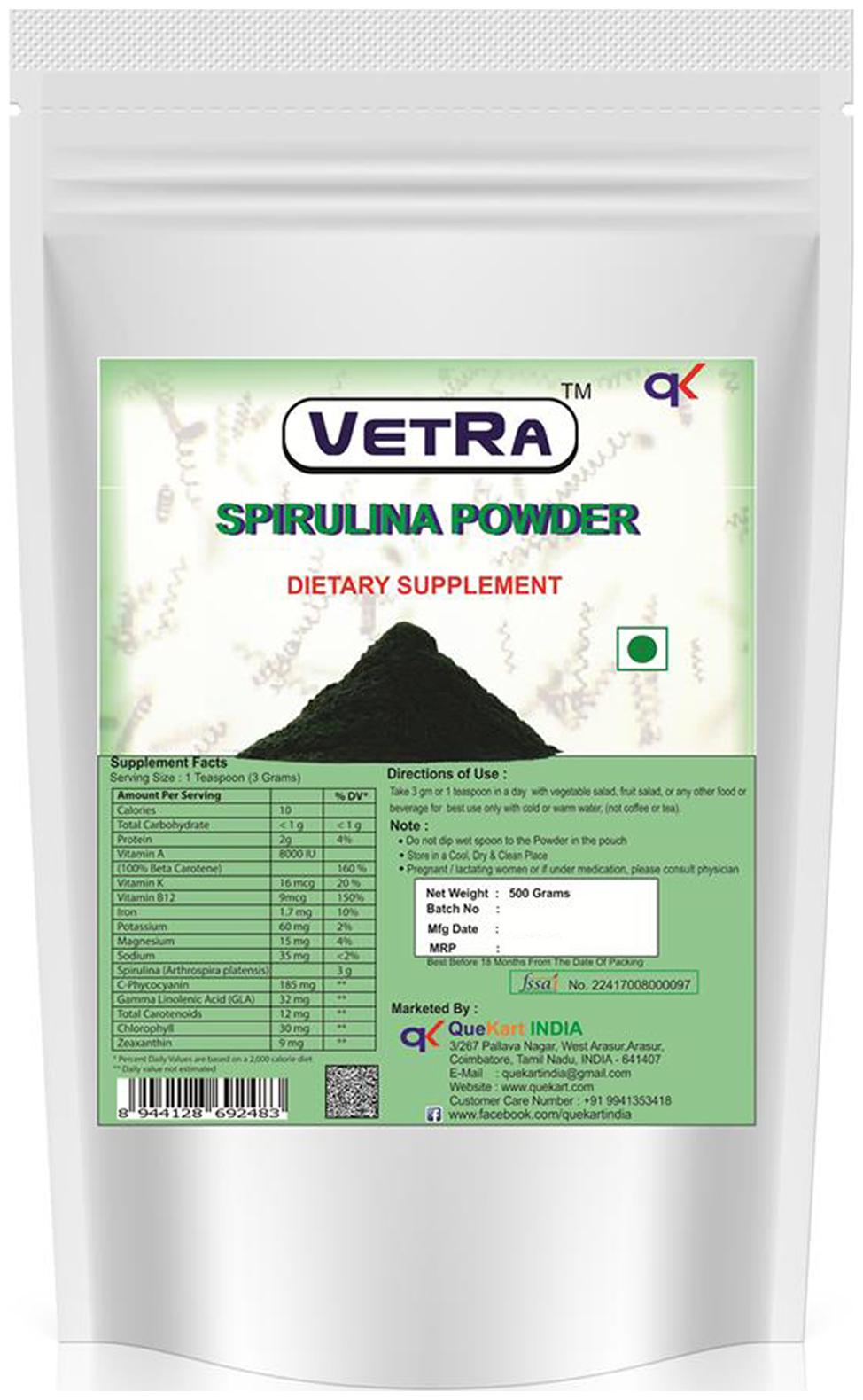 

Vetra Spirulina Powder - 500 g