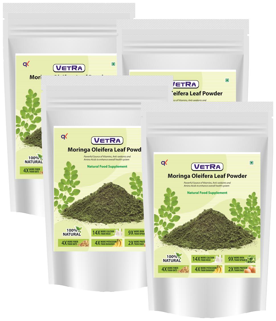 

Vetra Organic Moringa oleifera Leaf Powder 500g (Pack of 4)
