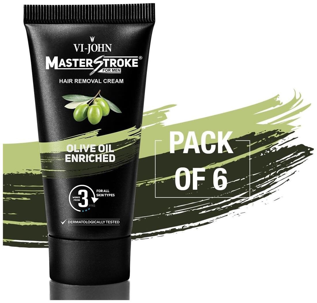 Buy Vi John Master Stroke Men Hair Removal Cream Olive Oil 60 G