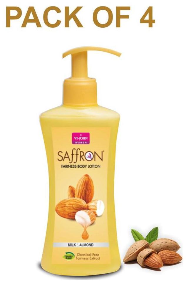 

Vi John Saffron Body Lotion Milk Almond 250ml (Pack of 4)
