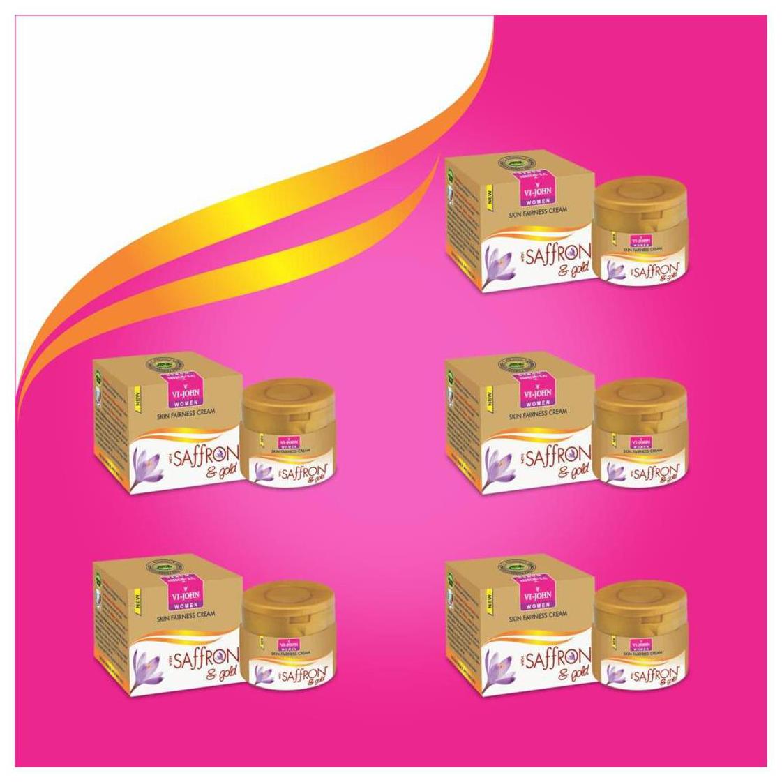 

VI-JOHN Saffron Fairness Cream Gold Pack of 5