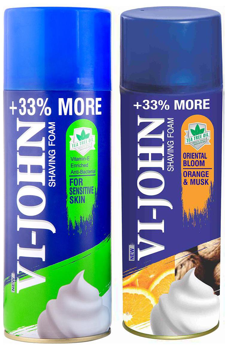 

VI-JOHN Shave Foam Sensitive Musk Orange 400 g (Pack of 2)