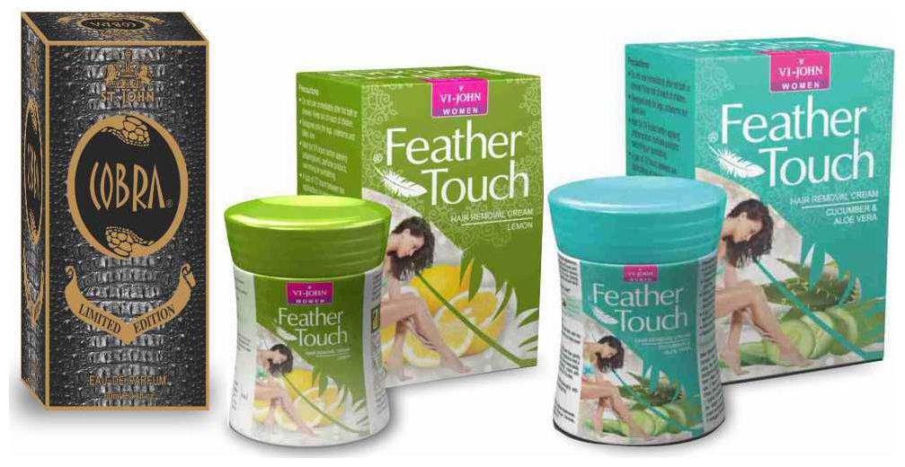 

VI-JOHN Women Hair Removal Cream Feather Touch (Lime Aleovera Cucumber) 40 g Perfume Cobra Limited Edition 60 ml