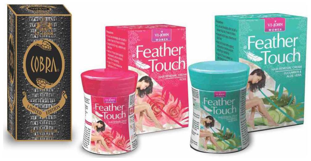 

VI-JOHN Women Hair Removal Cream Feather Touch (Rose Aleovera Cucumber) 40 g Perfume Cobra Limited Edition 60 ml