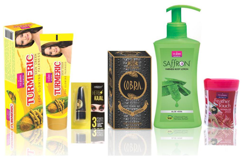 

VI-JOHN Women Beauty Kit (Turmeric Cream 50g Perfume Cobra 60ml Body Lotion Aleovera 160 ml Kajal 2 5 g Hair Removal Cream Rose 40g)