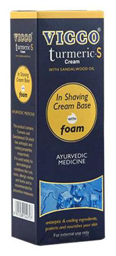 

Vicco Turmeric- S Cream with Sandalwood Oil Shaving Base with Foam 70 g