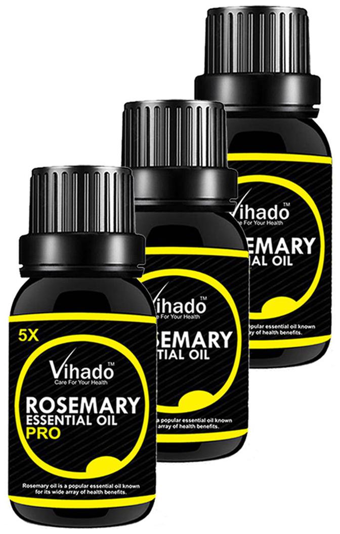 

Vihado 100 Pure Rosemary Essential oil 5x Fast - (10 ml) (Pack of 3)