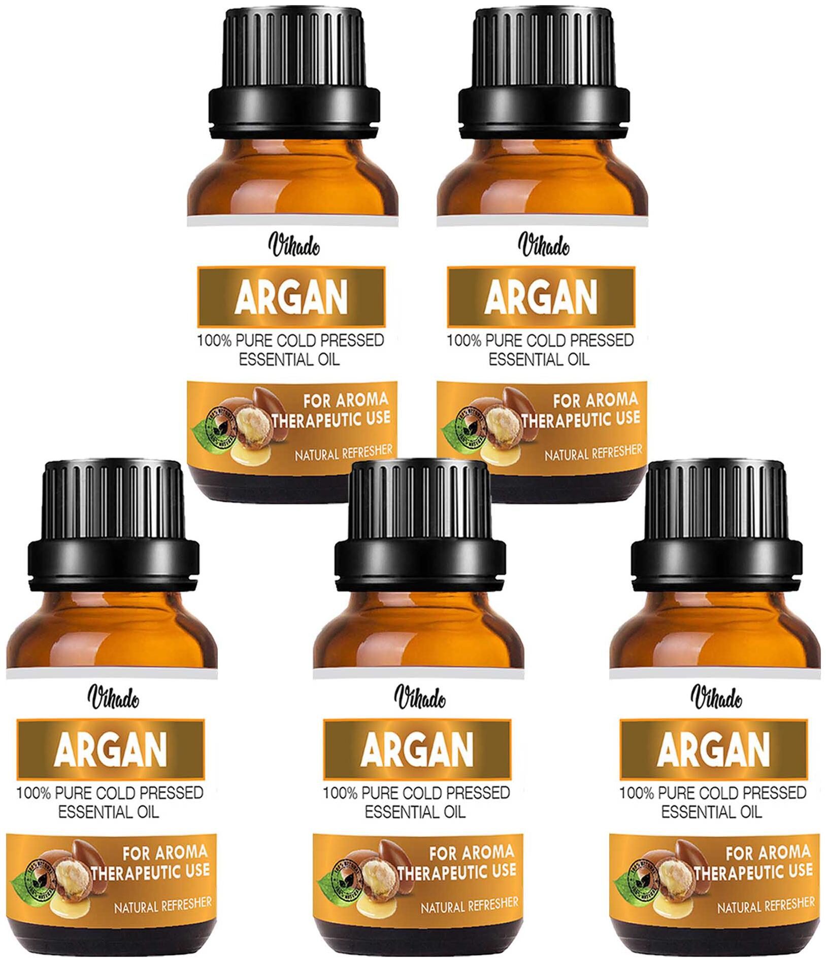 

Vihado 100 Pure And Natural Argan Oil Hair Oil (20 ml) (Pack Of 5)
