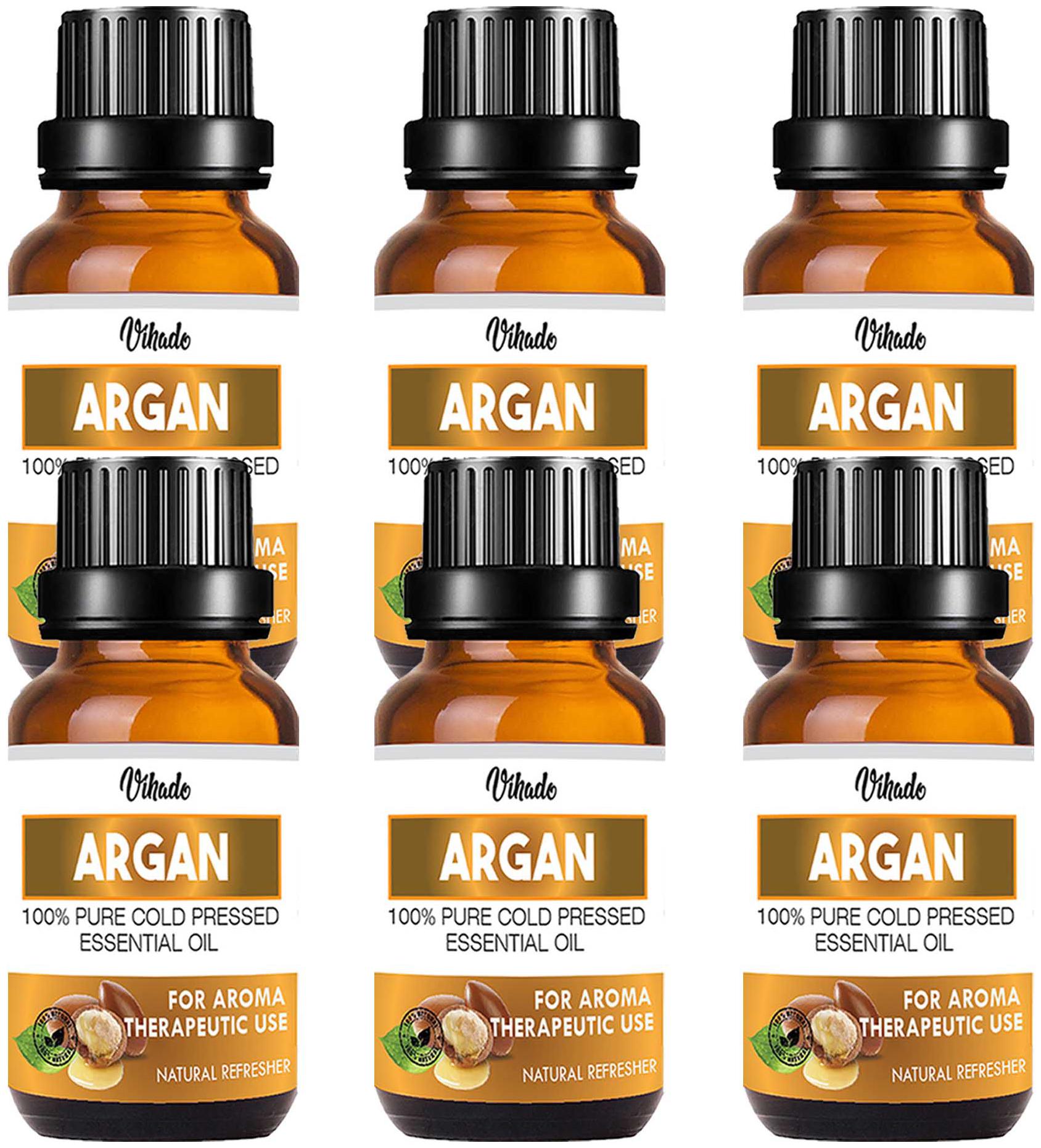 

Vihado 100 Pure And Natural Argan Oil Hair Oil (10 ml) (Pack Of 6)