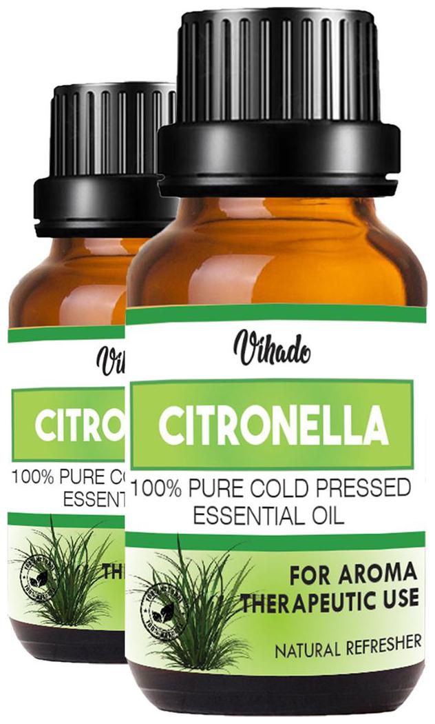 

Vihado 100 Pure Citronella Essential Oil Natural Undiluted (Cymbopogon Nardus) (15 ml) (Pack of 2)