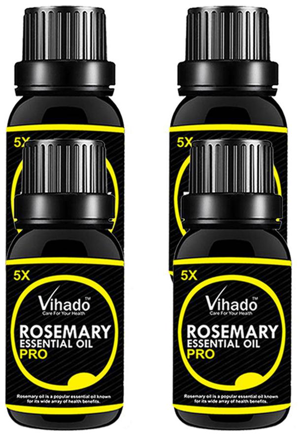 

Vihado 100 Pure Rosemary Essential oil 5x Fast - (10 ml) (Pack of 4)