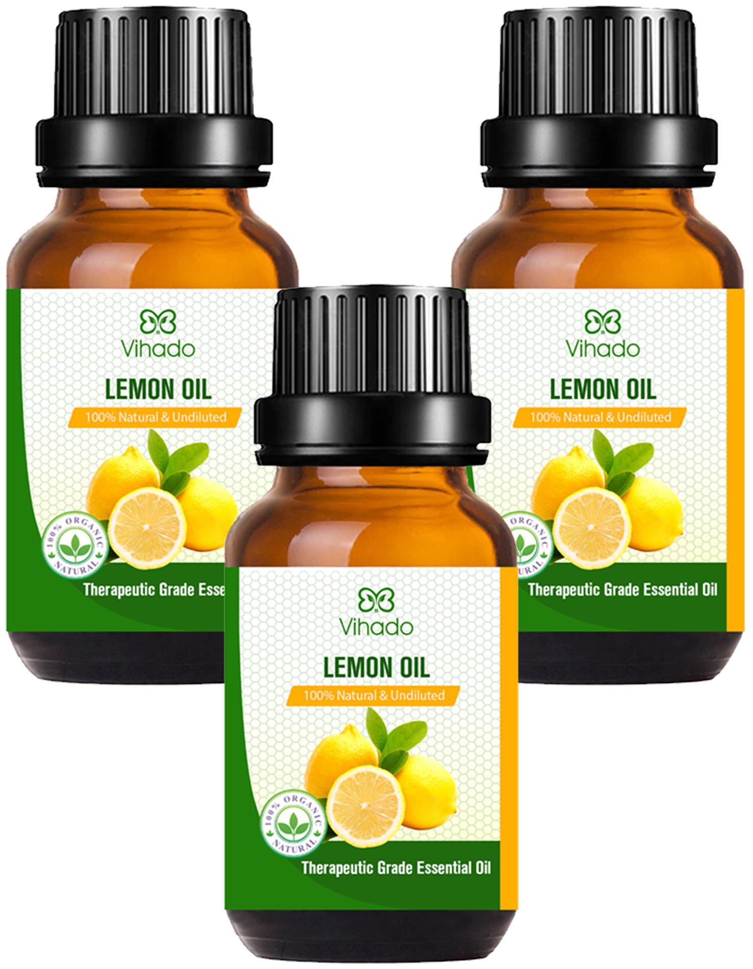 

Vihado Best Natural and Undiluted Lemon Essential Oil (15 ml) (Pack of 3)