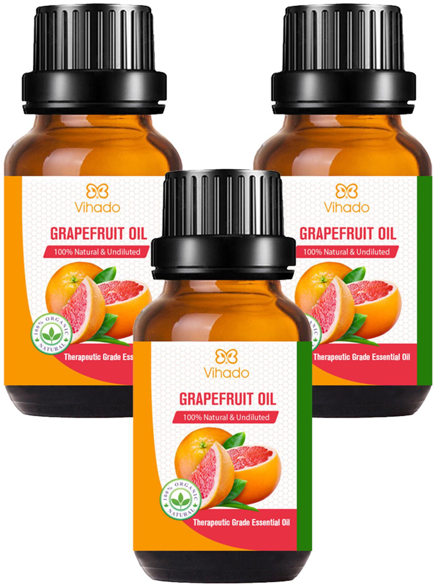 

Vihado Best Grapefruit Essential Oil 100 Pure for Glowing Skin Diffusers (30 ml) (Pack of 3)