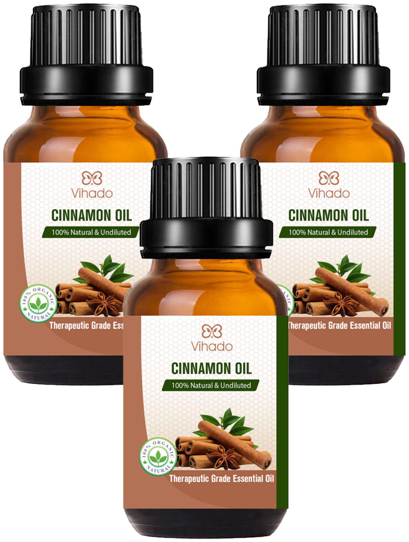 

Vihado Best Cinnamon Essential Oil - Organic 100 Therapeutic Grade (15 ml) (Pack of 3)