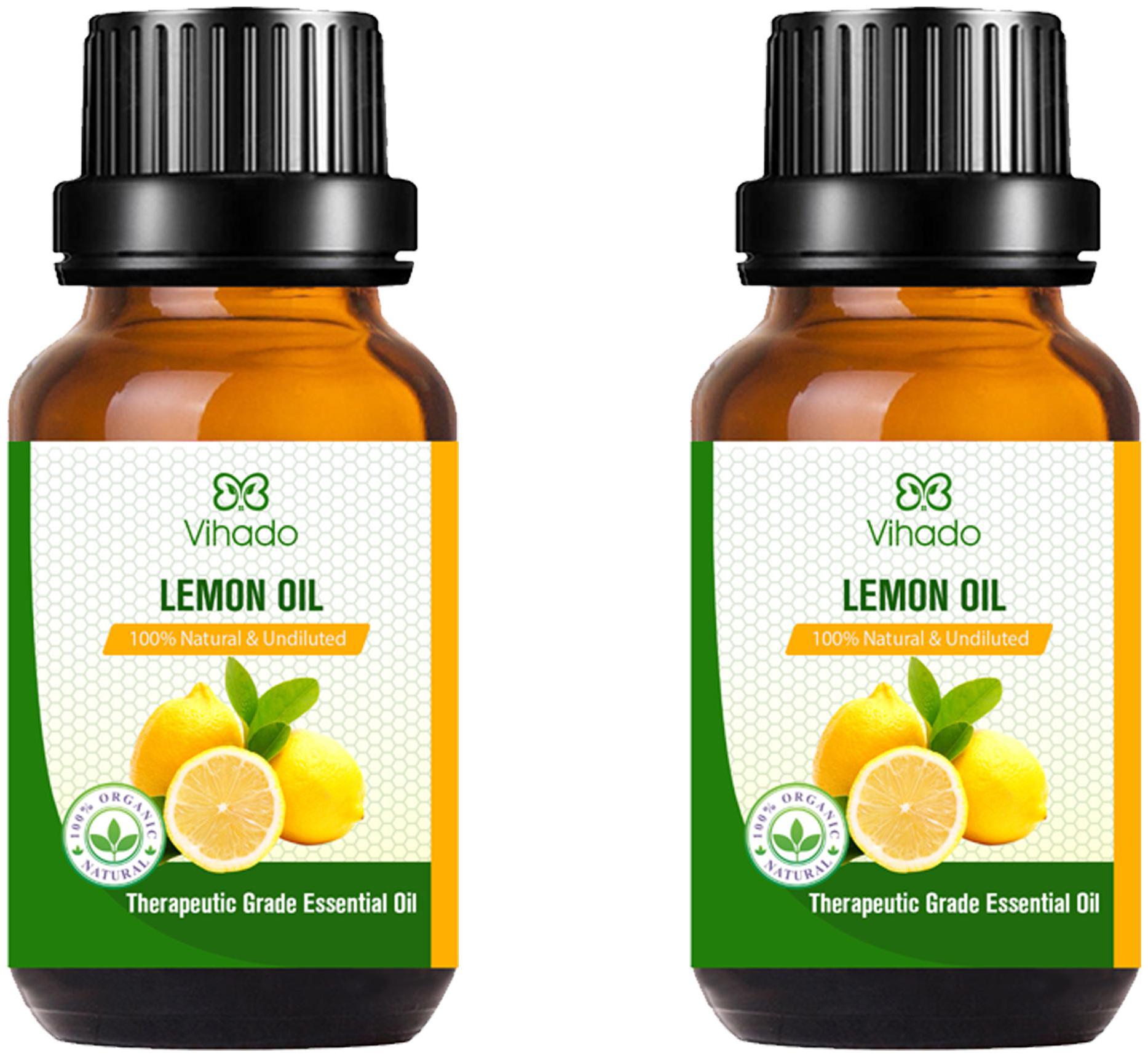 

Vihado Best Lemon Cold Pressed Essential Oil - Pure Natural Therapeutic Grade (30 ml) (Pack of 2)