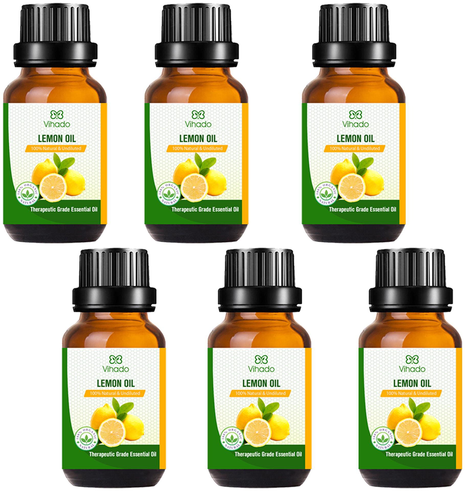 

Vihado Best Natural and Undiluted Lemon Essential Oil (15 ml) (Pack of 6)