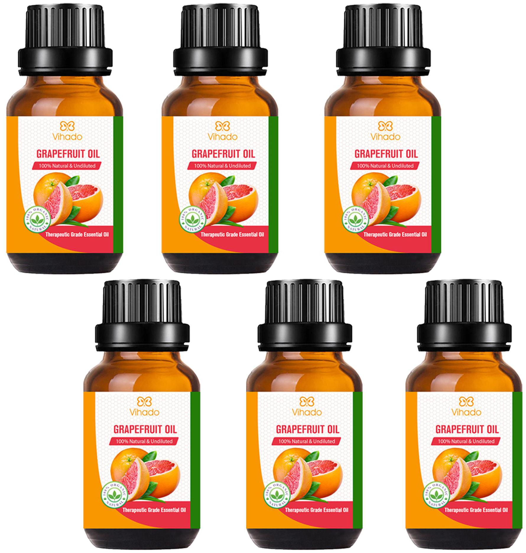 

Vihado Best Natural Grapefruit Essential Oil (15 ml) (Pack of 6)