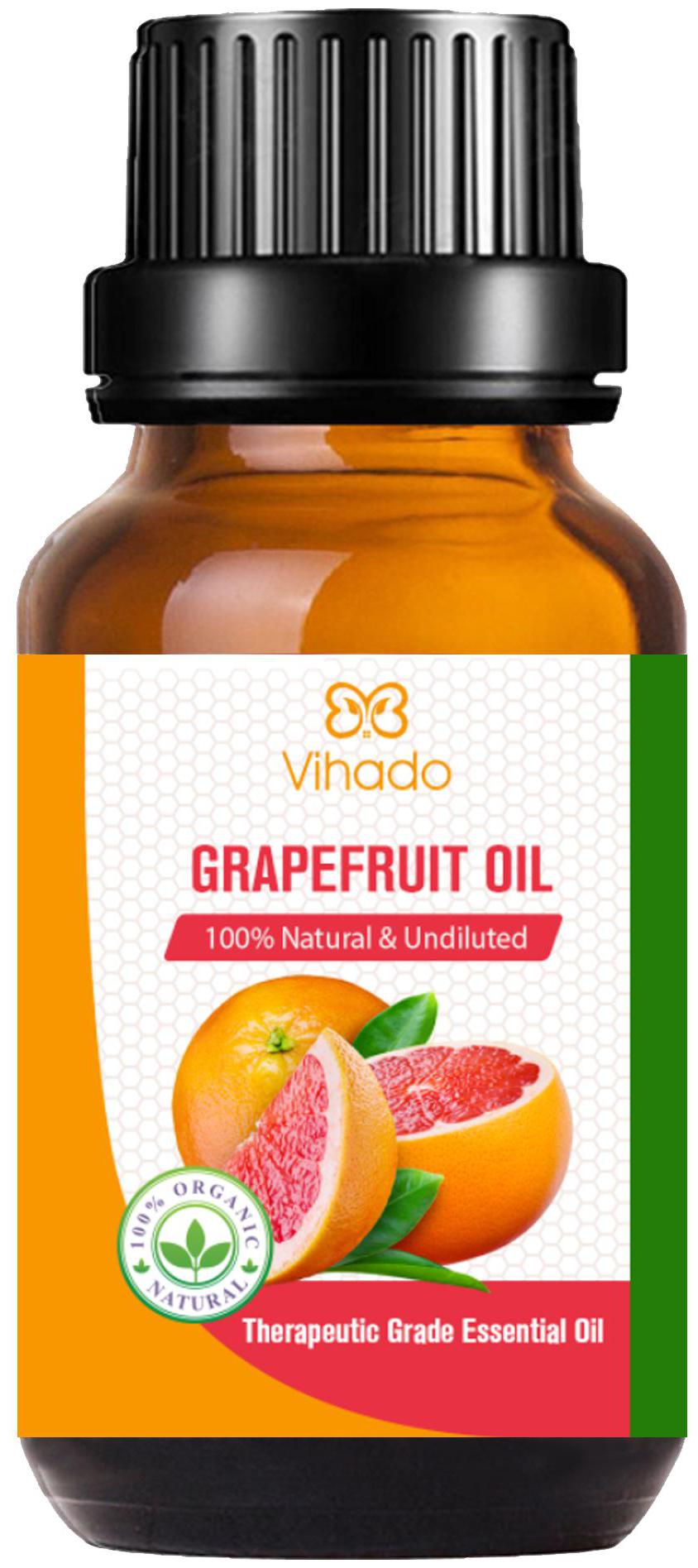 

Vihado Best Grapefruit Oil - Pure and Therapeutic Grade - Massage Suitable for All Skin Types Pure Essential Oil (10 ml) (Pack of 1)