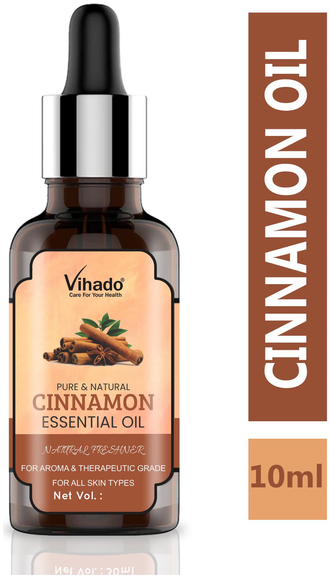 

Vihado Cinnamon Essential Oil 100 for Diffusers Toilets Wardrobes Concentration Spirituality 10 ml (Pack of 1)