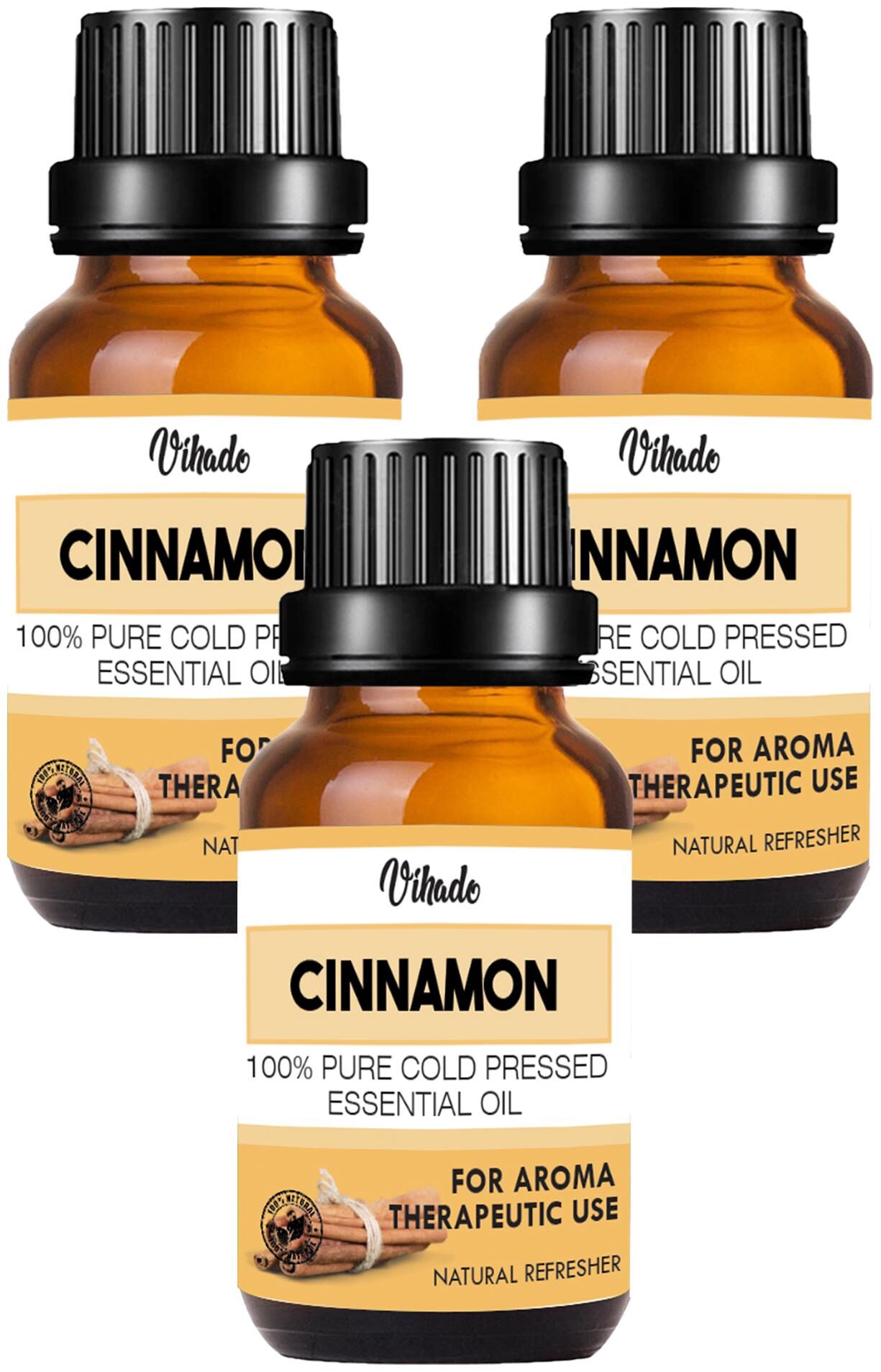 

Vihado Cinnamon Leaf Oil 100 Pure Natural For Hair Skin Care Face Acne (10 ml) (Pack Of 3)