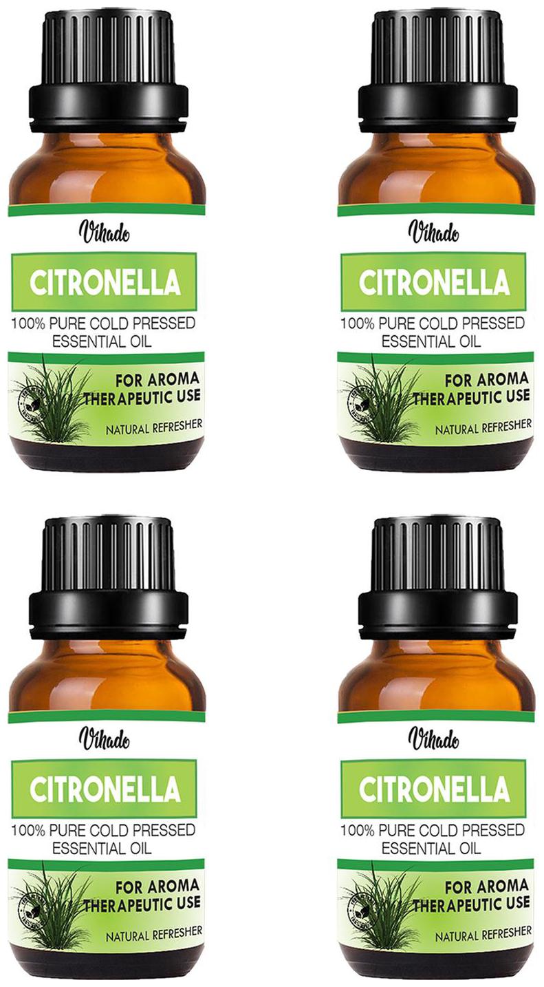 

Vihado Citronella Essential Oil 100 Pure Undiluted (20 ml) (Pack of 4)