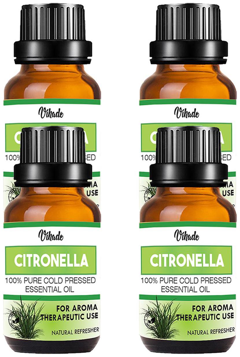 

Vihado Citronella Essential Oil 100 Pure Natural Enjoy the Innumerable Benefits of Therapeutic Grade (18 ml) (Pack of 4)