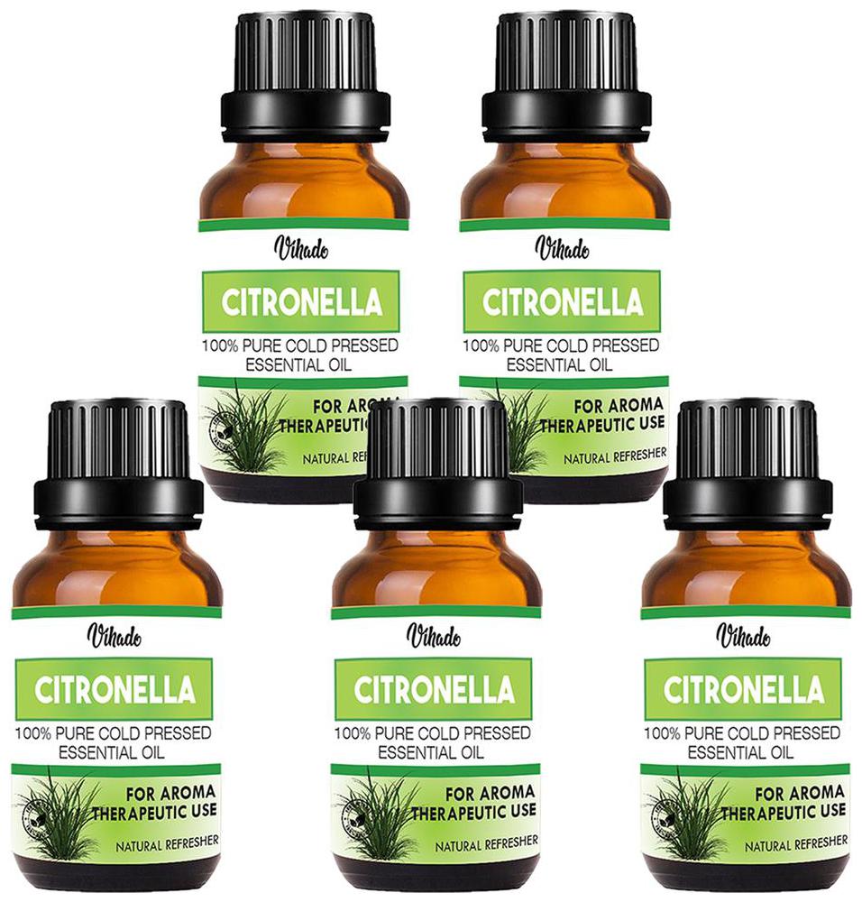 

Vihado Citronella Essential Oil 100 Pure Natural Essential Oil (10 ml) (Pack of 5)