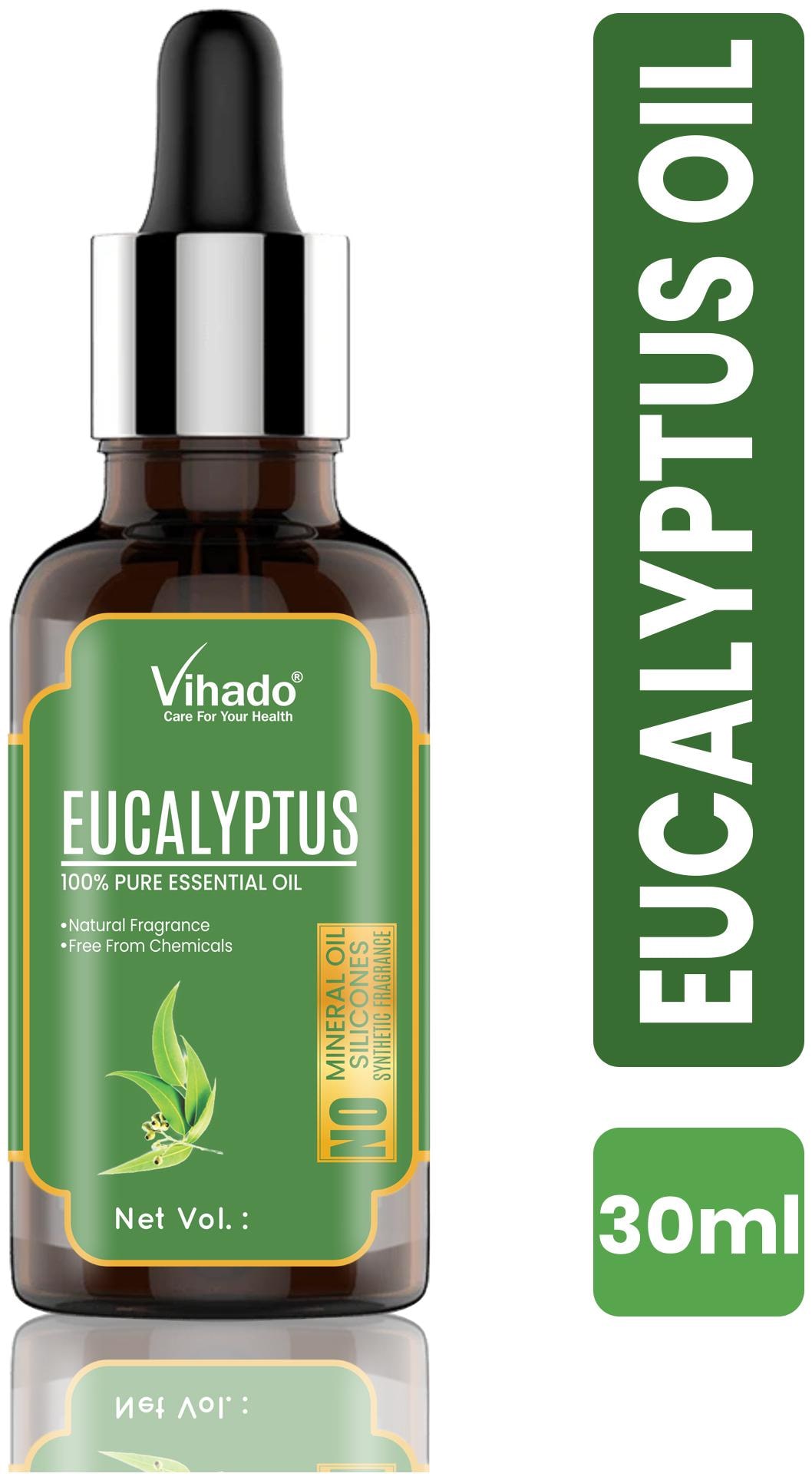 

Vihado Eucalyptus Essential Oil 100 Pure for Congestion Colds Clear Breathing Acne Oily Sensitive Skin 30 ml (Pack of 1)